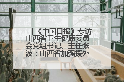 《中国日报》专访山西省卫生健康委员会党组书记、主任张波：山西省加强援外医疗工作 构建中非卫生健康共同体