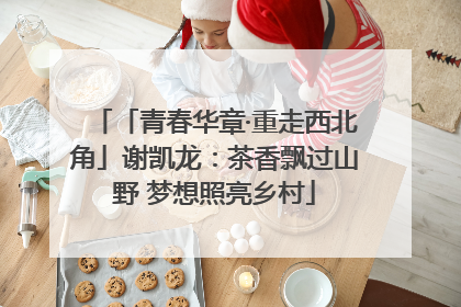 「青春华章·重走西北角」谢凯龙：茶香飘过山野 梦想照亮乡村