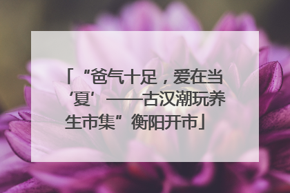 “爸气十足，爱在当‘夏’——古汉潮玩养生市集”衡阳开市