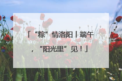 “粽”情洛阳丨端午，“阳光里”见！