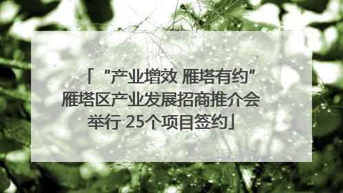 “产业增效 雁塔有约”雁塔区产业发展招商推介会举行 25个项目签约