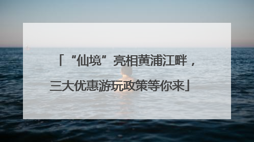 “仙境”亮相黄浦江畔，三大优惠游玩政策等你来