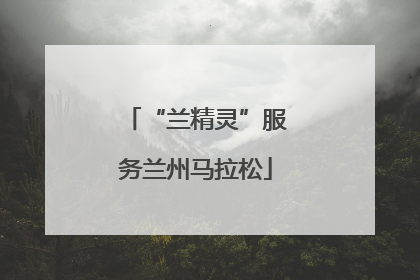 “兰精灵”服务兰州马拉松