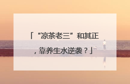 “凉茶老三”和其正，靠养生水逆袭？