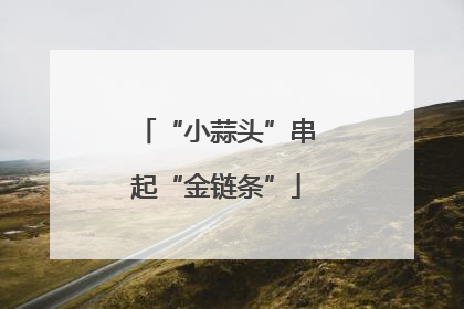 “小蒜头”串起“金链条”