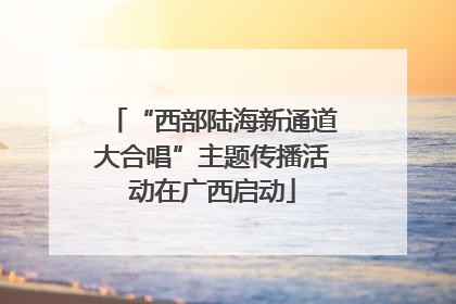 “西部陆海新通道大合唱”主题传播活动在广西启动