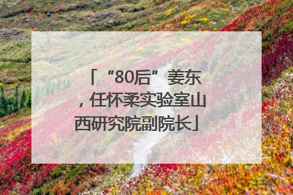 “80后”姜东，任怀柔实验室山西研究院副院长