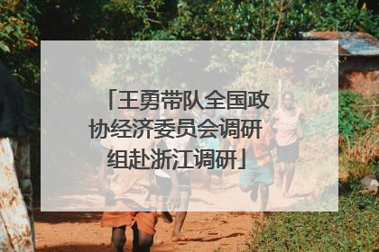 王勇带队全国政协经济委员会调研组赴浙江调研
