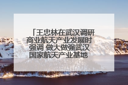 王忠林在武汉调研商业航天产业发展时强调 做大做强武汉国家航天产业基地 打造具有全国影响力的“中国星谷”