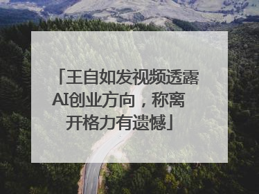 王自如发视频透露AI创业方向，称离开格力有遗憾