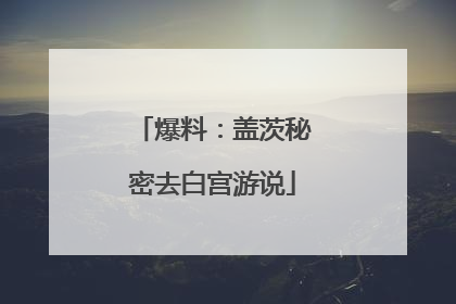 爆料：盖茨秘密去白宫游说
