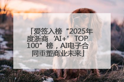 爱签入榜“2025年度浙商‘AI+’TOP100”榜，AI电子合同重塑商业未来