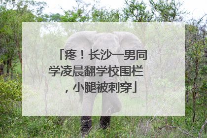 疼！长沙一男同学凌晨翻学校围栏，小腿被刺穿