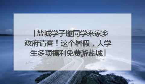 盐城学子邀同学来家乡 政府请客！这个暑假，大学生多项福利免费游盐城