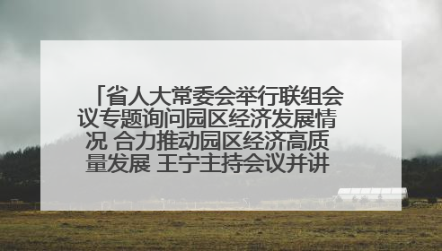 省人大常委会举行联组会议专题询问园区经济发展情况 合力推动园区经济高质量发展 王宁主持会议并讲话 王予波带队到会应询