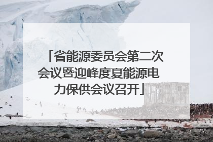 省能源委员会第二次会议暨迎峰度夏能源电力保供会议召开