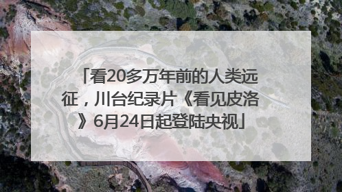 看20多万年前的人类远征，川台纪录片《看见皮洛》6月24日起登陆央视