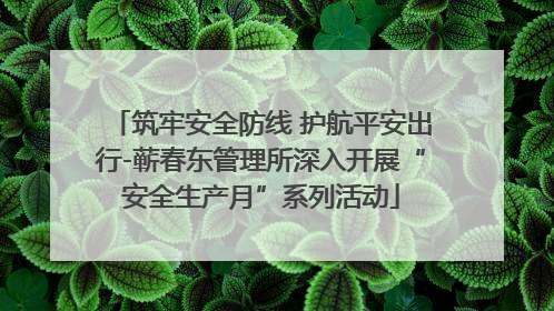 筑牢安全防线 护航平安出行-蕲春东管理所深入开展“安全生产月”系列活动
