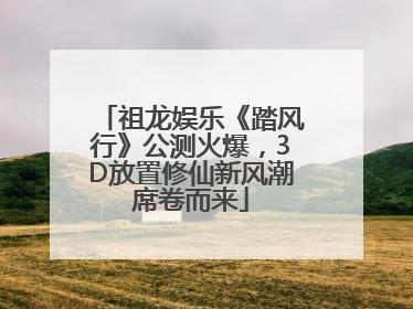 祖龙娱乐《踏风行》公测火爆，3D放置修仙新风潮席卷而来