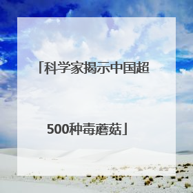 科学家揭示中国超500种毒蘑菇