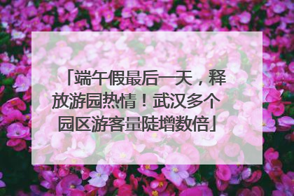 端午假最后一天，释放游园热情！武汉多个园区游客量陡增数倍