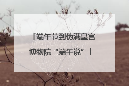 端午节到伪满皇宫博物院“端午说”