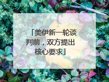 美伊新一轮谈判前，双方提出核心要求