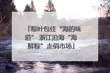 粽叶包住“海的味道” 浙江沿海“海鲜粽”走俏市场