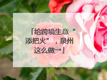 给跨境生意“添把火”，泉州这么做→
