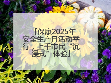 保康2025年安全生产月活动举行，上千市民“沉浸式”体验