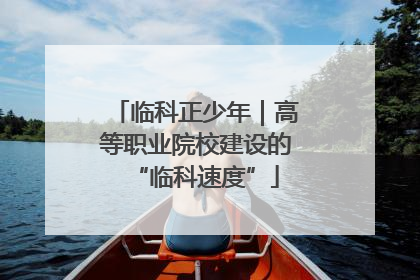 临科正少年｜高等职业院校建设的“临科速度”