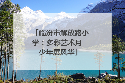 临汾市解放路小学：多彩艺术月 少年展风华