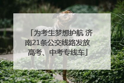 为考生梦想护航 济南21条公交线路发放高考、中考专线车