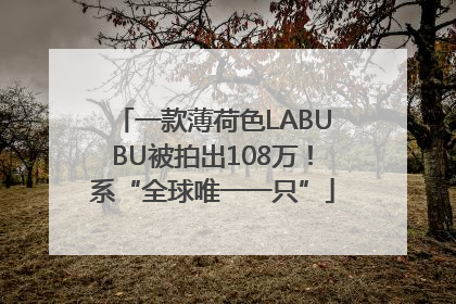 一款薄荷色LABUBU被拍出108万！系“全球唯一一只”