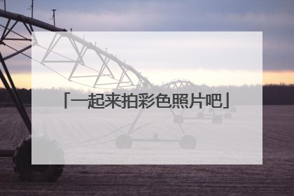 一起来拍彩色照片吧
