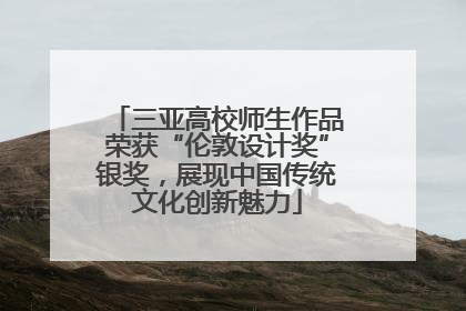 三亚高校师生作品荣获“伦敦设计奖”银奖，展现中国传统文化创新魅力