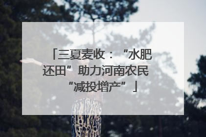 三夏麦收：“水肥还田”助力河南农民“减投增产”