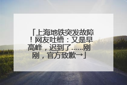 上海地铁突发故障！网友吐槽：又是早高峰，迟到了……刚刚，官方致歉→