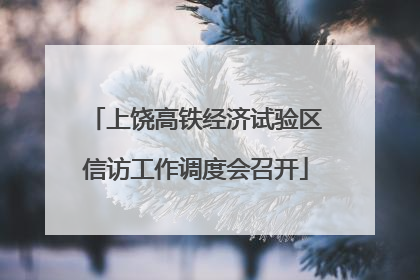 上饶高铁经济试验区信访工作调度会召开