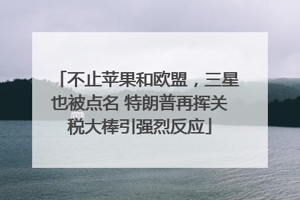 不止苹果和欧盟，三星也被点名 特朗普再挥关税大棒引强烈反应