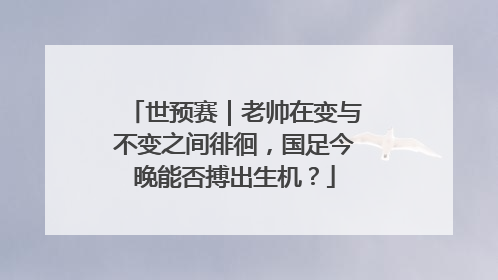 世预赛｜老帅在变与不变之间徘徊，国足今晚能否搏出生机？