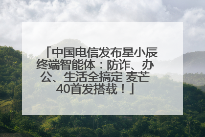 中国电信发布星小辰终端智能体：防诈、办公、生活全搞定 麦芒40首发搭载！