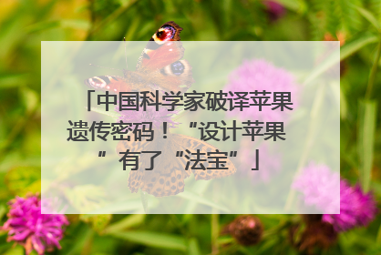 中国科学家破译苹果遗传密码！“设计苹果”有了“法宝”