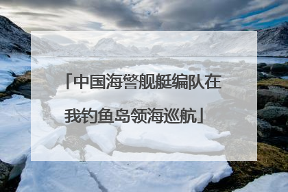 中国海警舰艇编队在我钓鱼岛领海巡航