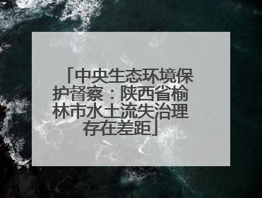 中央生态环境保护督察：陕西省榆林市水土流失治理存在差距