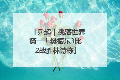 乒超｜挑落世界第一！樊振东3比2战胜林诗栋