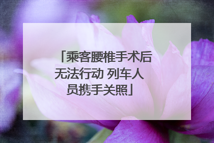 乘客腰椎手术后无法行动 列车人员携手关照