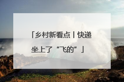 乡村新看点丨快递坐上了“飞的”