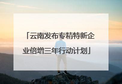 云南发布专精特新企业倍增三年行动计划