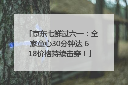 京东七鲜过六一：全家童心30分钟达 618价格持续击穿！